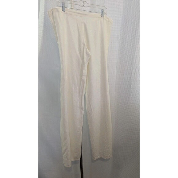 Tysa Malibu NWT Linen Blend Trouser Resort Lightweight Cream Womens Large (J13) - Picture 6 of 9